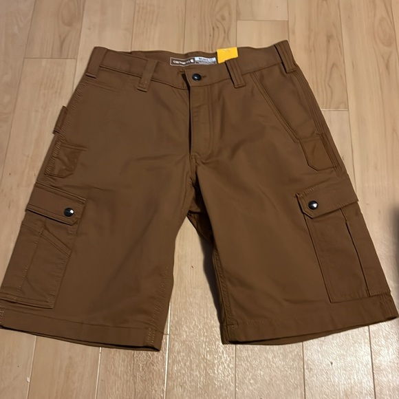 Carhartt Men's Rugged Flex Relaxed Fit Ripstop Cargo Shorts, Brown - Picture 2 of 8
